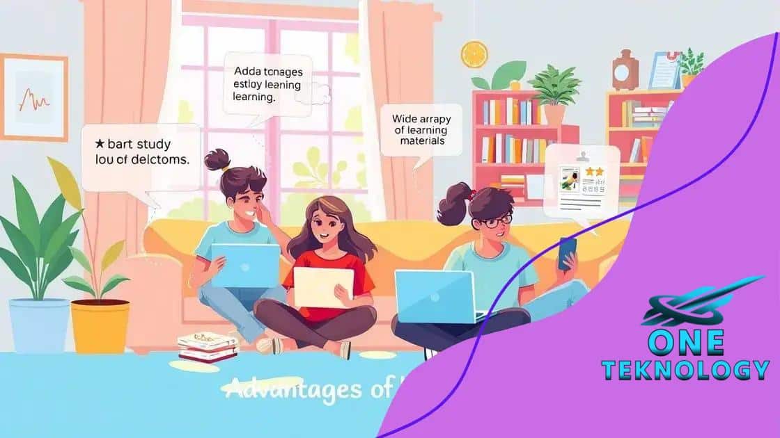 Benefits of online learning for students