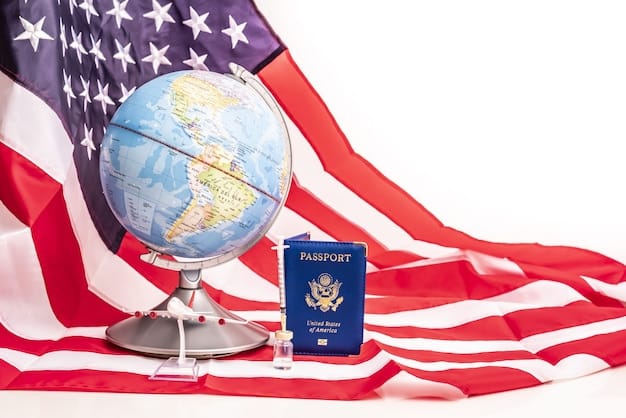 A close-up of a US passport next to a world map, symbolizing international travel and business expansion.
