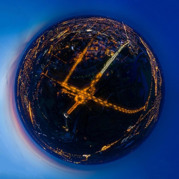 A close-up of a small, advanced satellite orbiting Earth, showcasing its intricate design and solar panels. The background features a star-filled sky.