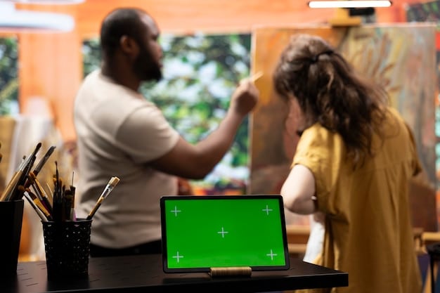 A split screen displaying a traditional retail experience on one side and an example of enhanced customer experience on the other side.