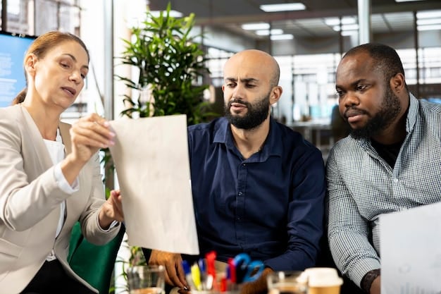 A visually engaging image featuring a diverse group of founders pitching their startup idea to a panel of investors. The image should capture the excitement and tension of the pitch process.