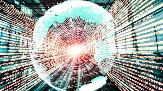 A conceptual image illustrating a complex web of interconnected devices, representing the potential security challenges and privacy concerns associated with widespread  adoption.