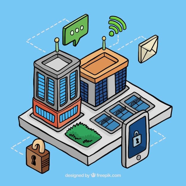 An illustration portraying the regulatory environment surrounding blockchain technology, featuring symbols of compliance, government oversight, and documentation, all layered over a blockchain network to show how regulations interact with the technology.