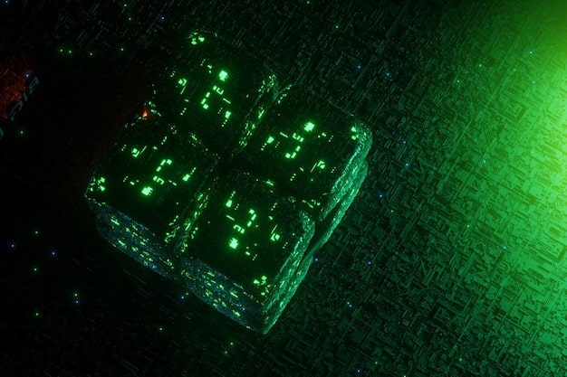 A conceptual illustration of Quantum Key Distribution (QKD) in action, showing photons transmitting encryption keys between two secure locations, with a visual representation of error detection caused by attempted eavesdropping.