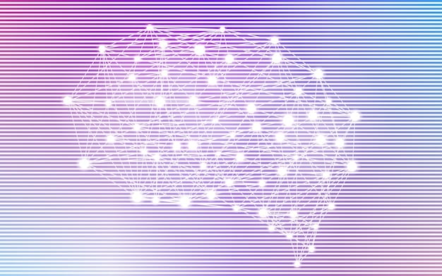 A digital illustration showing various state outlines interconnected with faint lines, centered around a larger abstract silhouette of the United States, surrounded by scattered digital data points. The overall impression is complexity and fragmentation, but with an underlying unity.